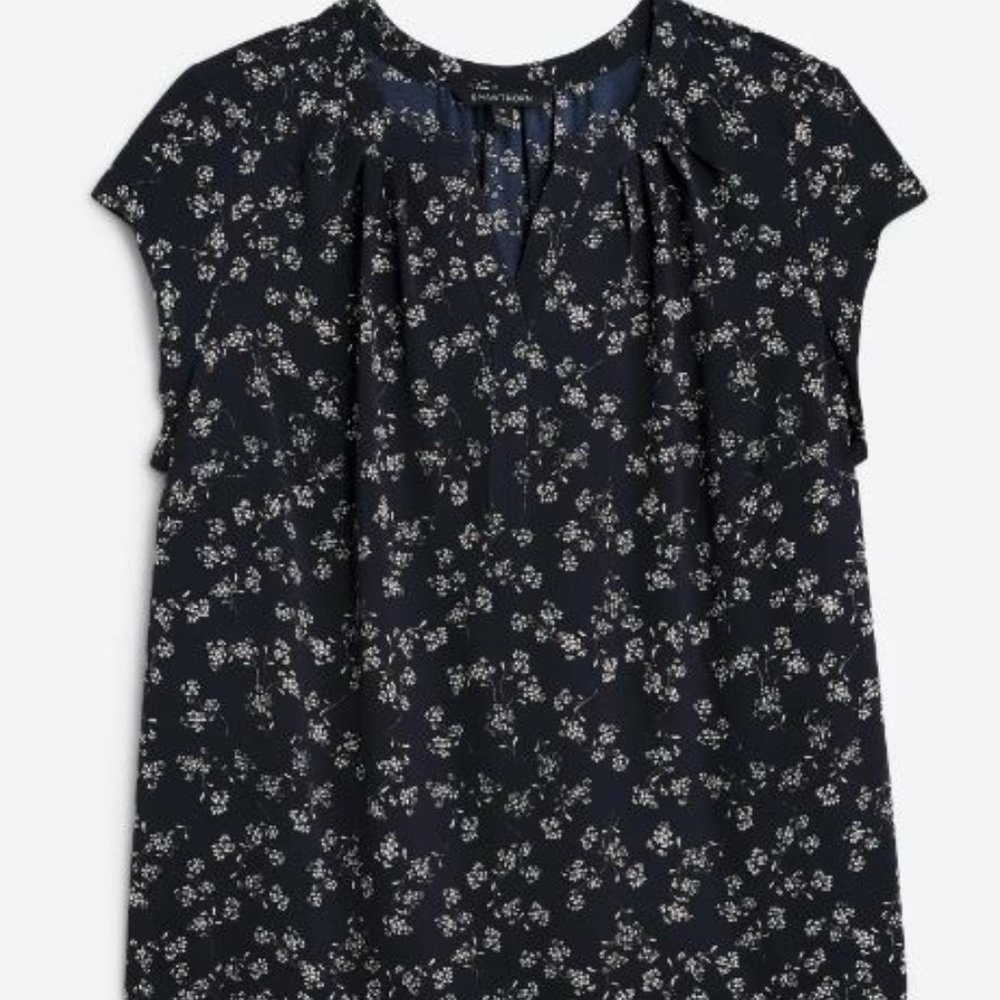 41 Hawthorn Morey Split Neck Short Sleeve Blouse